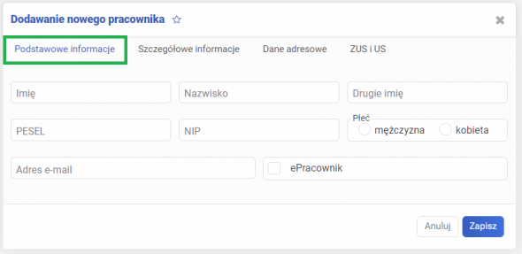 Dodawanie nowego pracownika w systemie wFirma.pl - podstawowe informacje