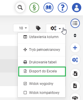 Import z pliku - Export do Excela