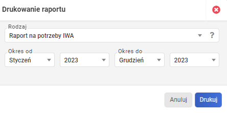 ZUS IWA w systemie wFirma.pl - generowanie raportu