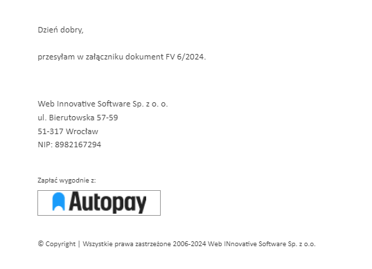 integracja z autopay - pro forma