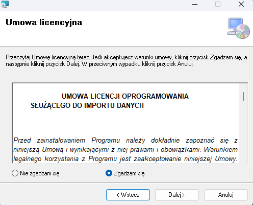 Aplikacja do importu danych kadrowych - Kreator instalacji